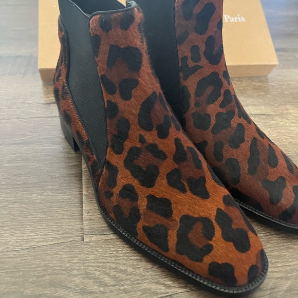 Brand new with box Christian Louboutin marmada Chelsea booties pony hair foxy - Picture 10 of 15